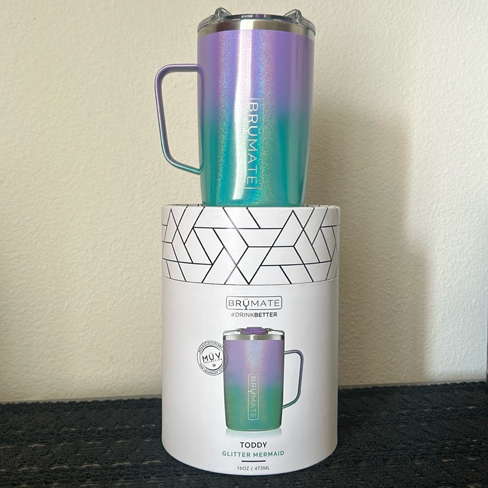 NWT BRUMATE - Glitter mermaid Toddy 16oz.